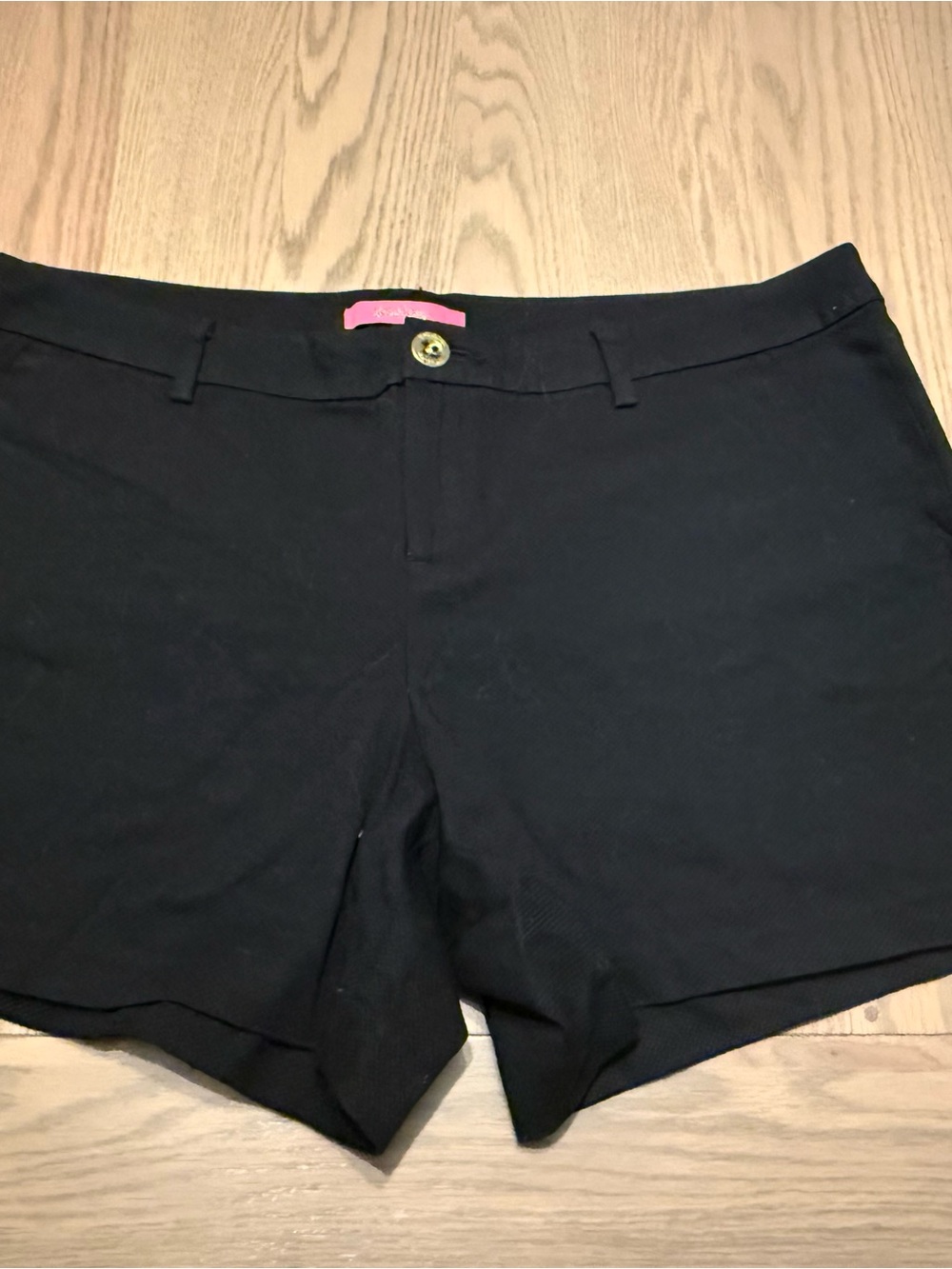 Lilly Pulitzer Callahan Shorts Black Onyx Size 16 EUC Stretch Cotton 5” Inseam